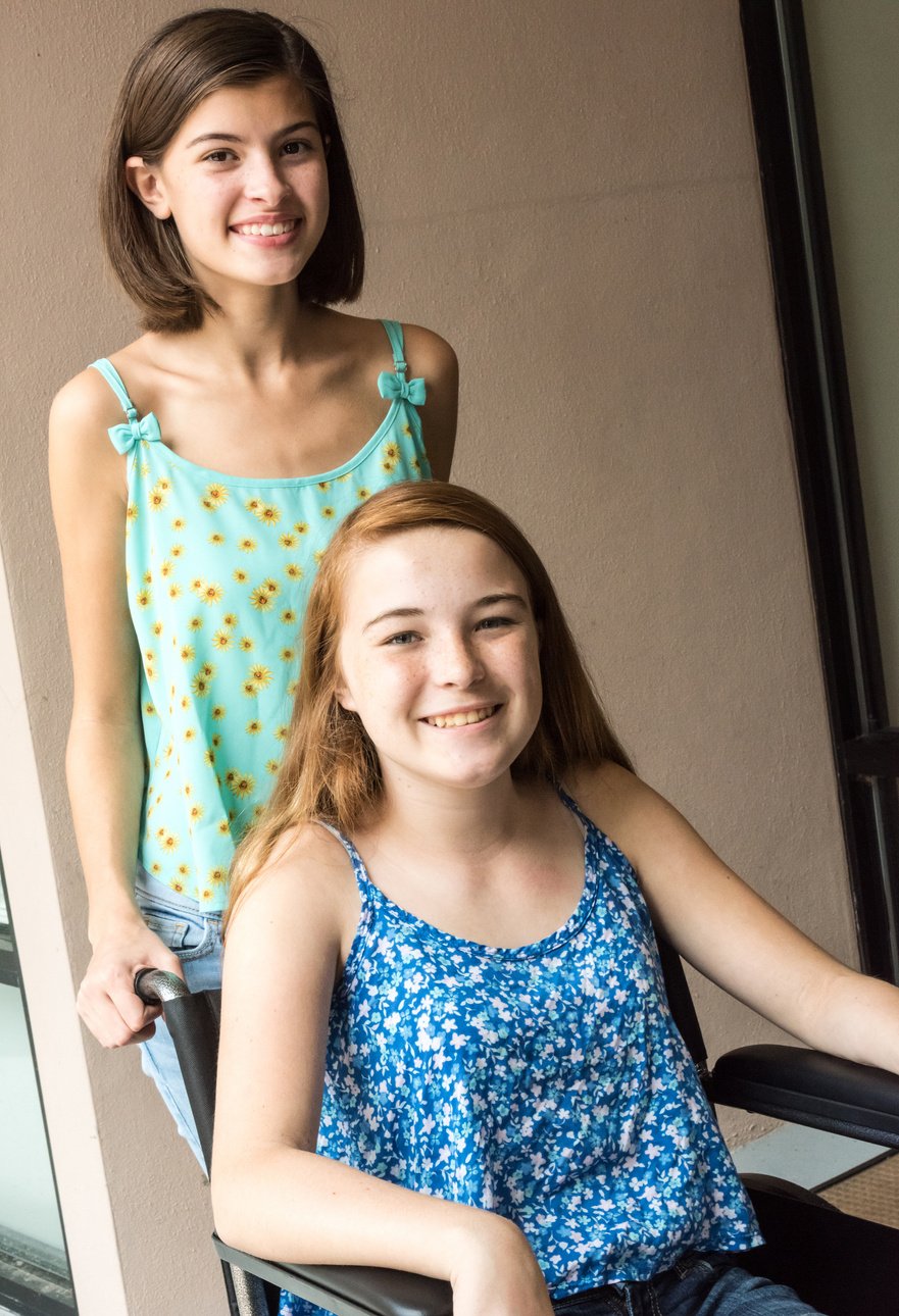 teenage girl in wheel chair